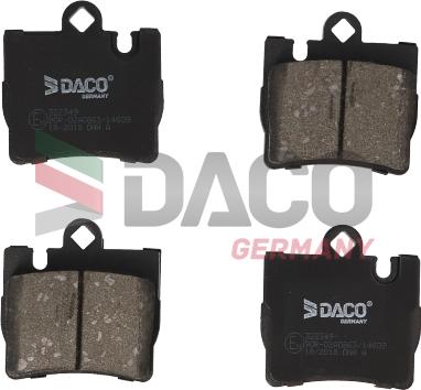 DACO Germany 322349 - Brake Pad Set, disc brake autospares.lv