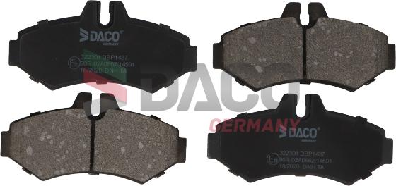 DACO Germany 322301 - Brake Pad Set, disc brake autospares.lv