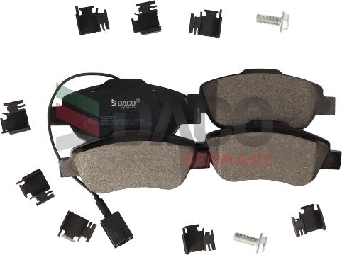 DACO Germany 322372 - Brake Pad Set, disc brake autospares.lv