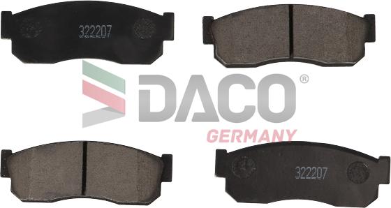 DACO Germany 322207 - Brake Pad Set, disc brake autospares.lv