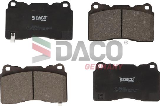 DACO Germany 322705 - Brake Pad Set, disc brake autospares.lv