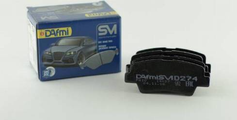 Dafmi D274SM - Brake Pad Set, disc brake autospares.lv