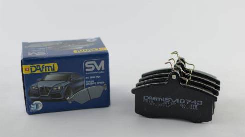 Dafmi D743SM - Brake Pad Set, disc brake autospares.lv