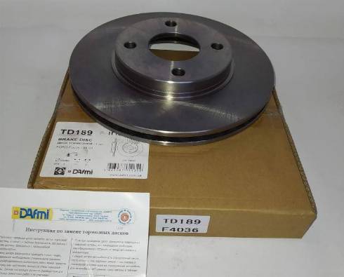 Dafmi TD189 - Brake Disc autospares.lv