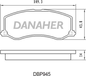 Danaher DBP945 - Brake Pad Set, disc brake autospares.lv