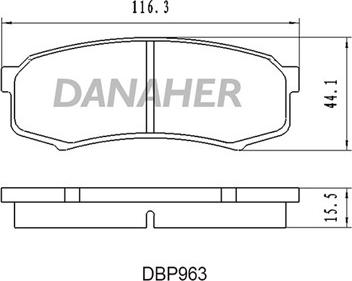 Danaher DBP963 - Brake Pad Set, disc brake autospares.lv