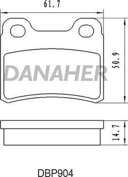 Danaher DBP904 - Brake Pad Set, disc brake autospares.lv