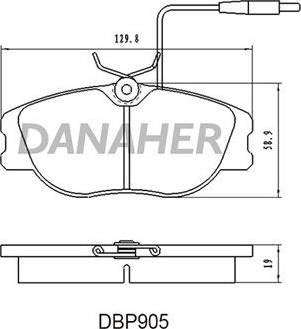 Danaher DBP905 - Brake Pad Set, disc brake autospares.lv