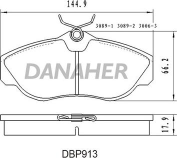 Danaher DBP913 - Brake Pad Set, disc brake autospares.lv