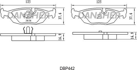 Danaher DBP442 - Brake Pad Set, disc brake autospares.lv