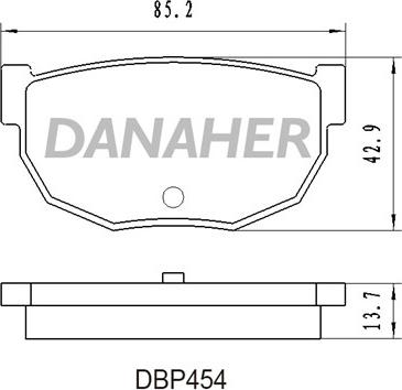 Danaher DBP454 - Brake Pad Set, disc brake autospares.lv