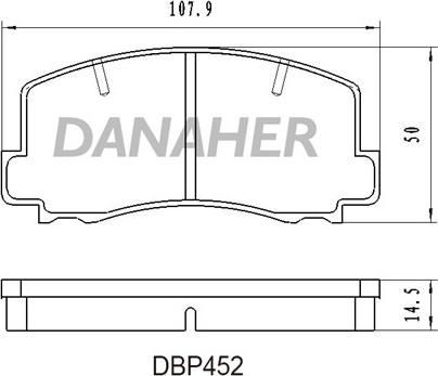 Danaher DBP452 - Brake Pad Set, disc brake autospares.lv