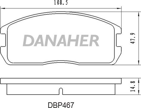 Danaher DBP467 - Brake Pad Set, disc brake autospares.lv