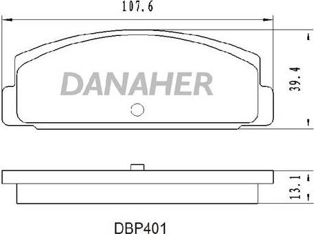 Danaher DBP401 - Brake Pad Set, disc brake autospares.lv