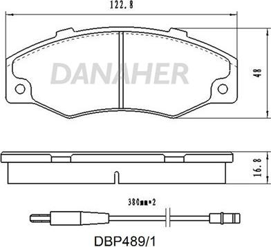 Danaher DBP489/1 - Brake Pad Set, disc brake autospares.lv