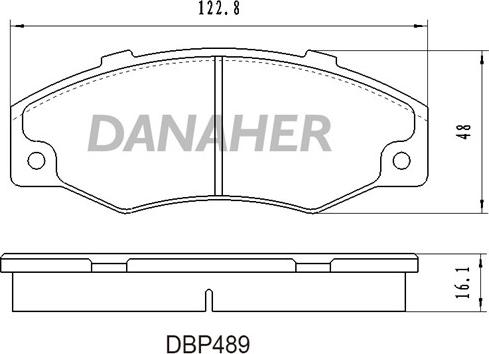 Danaher DBP489 - Brake Pad Set, disc brake autospares.lv