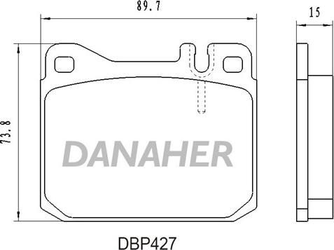 Danaher DBP427 - Brake Pad Set, disc brake autospares.lv