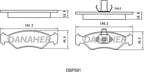 Danaher DBP591 - Brake Pad Set, disc brake autospares.lv