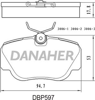 Danaher DBP597 - Brake Pad Set, disc brake autospares.lv