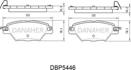 Danaher DBP5446 - Brake Pad Set, disc brake autospares.lv