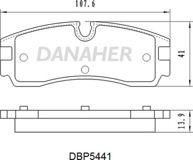 Danaher DBP5441 - Brake Pad Set, disc brake autospares.lv