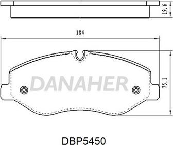 Danaher DBP5450 - Brake Pad Set, disc brake autospares.lv