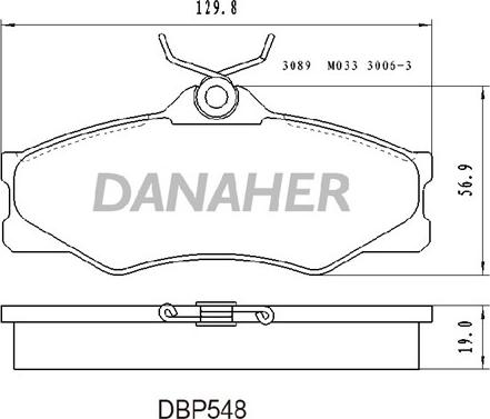 Danaher DBP548 - Brake Pad Set, disc brake autospares.lv