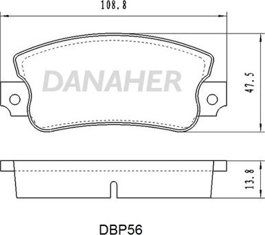 Danaher DBP56 - Brake Pad Set, disc brake autospares.lv