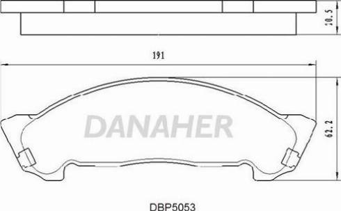 Danaher DBP5053 - Brake Pad Set, disc brake autospares.lv