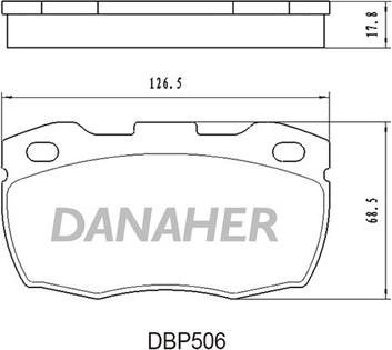 Danaher DBP506 - Brake Pad Set, disc brake autospares.lv