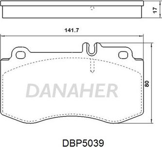 Danaher DBP5039 - Brake Pad Set, disc brake autospares.lv