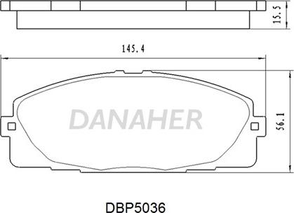 Danaher DBP5036 - Brake Pad Set, disc brake autospares.lv