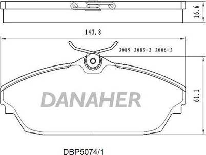 Danaher DBP5074/1 - Brake Pad Set, disc brake autospares.lv