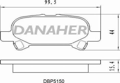 Danaher DBP5150 - Brake Pad Set, disc brake autospares.lv