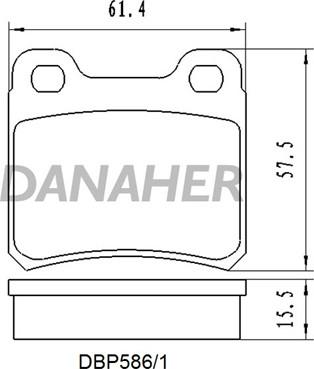 Danaher DBP586/1 - Brake Pad Set, disc brake autospares.lv