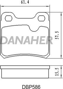 Danaher DBP586 - Brake Pad Set, disc brake autospares.lv