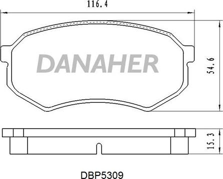 Danaher DBP5309 - Brake Pad Set, disc brake autospares.lv