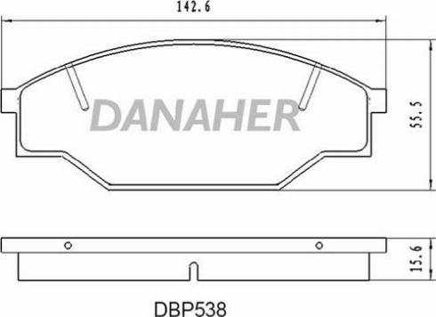 Danaher DBP538 - Brake Pad Set, disc brake autospares.lv