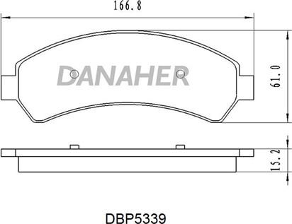 Danaher DBP5339 - Brake Pad Set, disc brake autospares.lv