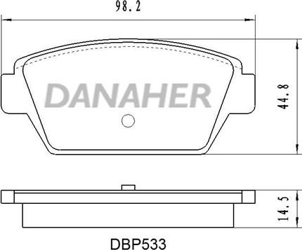 Danaher DBP533 - Brake Pad Set, disc brake autospares.lv