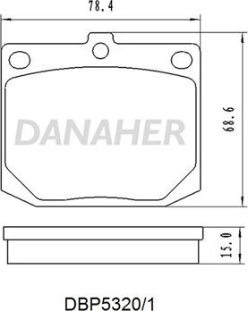 Danaher DBP5320/1 - Brake Pad Set, disc brake autospares.lv