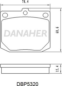 Danaher DBP5320 - Brake Pad Set, disc brake autospares.lv