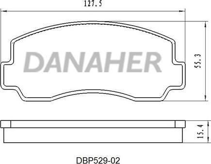 Danaher DBP529-02 - Brake Pad Set, disc brake autospares.lv