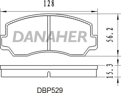 Danaher DBP529 - Brake Pad Set, disc brake autospares.lv
