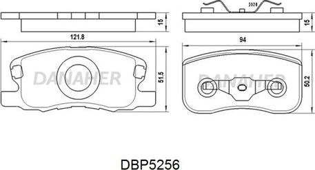 Danaher DBP5256 - Brake Pad Set, disc brake autospares.lv