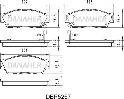 Danaher DBP5257 - Brake Pad Set, disc brake autospares.lv