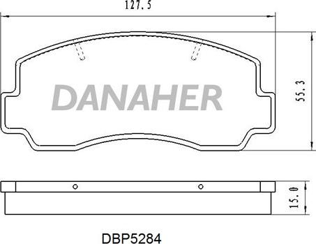 Danaher DBP5284 - Brake Pad Set, disc brake autospares.lv