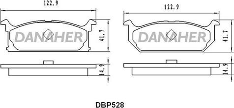 Danaher DBP528 - Brake Pad Set, disc brake autospares.lv