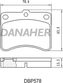 Danaher DBP578 - Brake Pad Set, disc brake autospares.lv
