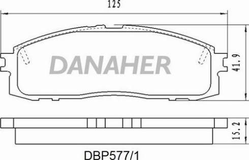 Danaher DBP577/1 - Brake Pad Set, disc brake autospares.lv